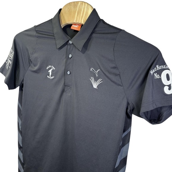 Puma Other - Puma Polo Shirt Mens Medium Black Hazeltine National Golf MacKenzie Cup 9 USPDRY